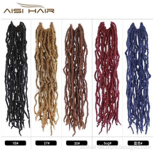 Aisi Hair Crochet Braids 18'' Most Natural Faux Locs Crochet Braid Premium Fiber Synthetic Hair African Roots Hair Extensions